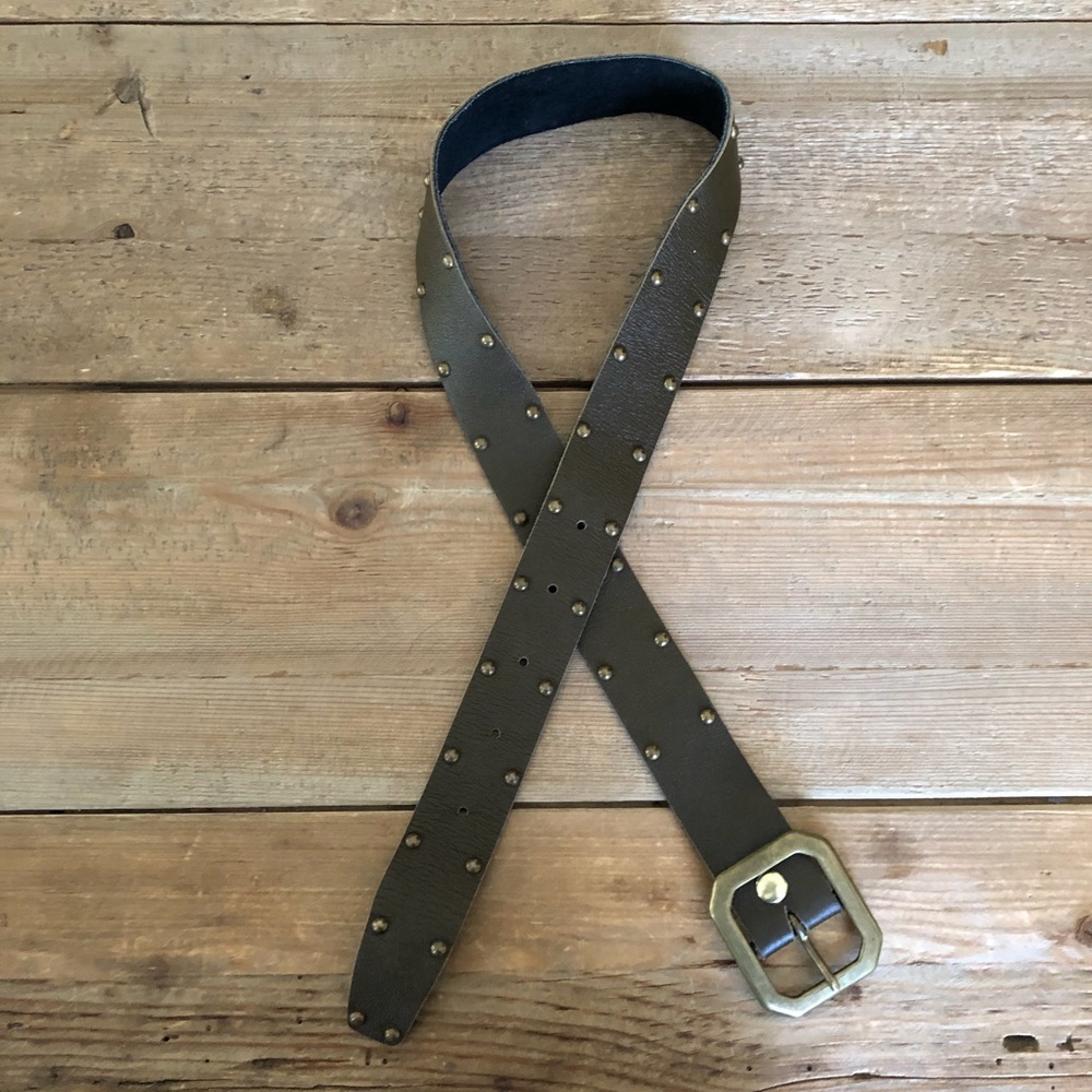 Melamed leather studded belt size S